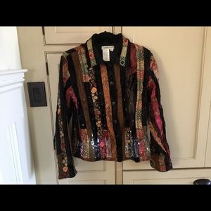 Cold water creek button down sparkle jacket